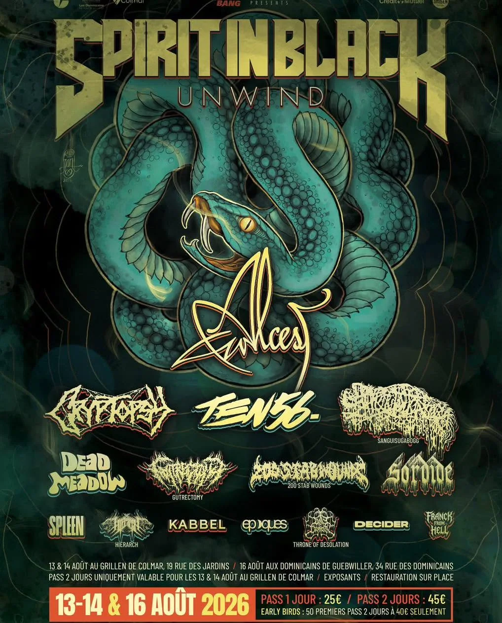 Affiche du festival SPIRIT IN BLACK 2026