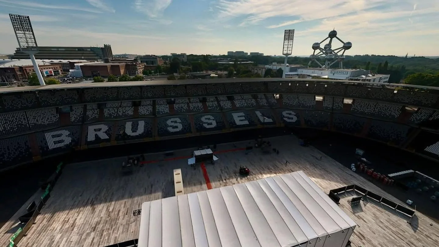 Vue du Stade Roi Baudouin et de l’Atomium