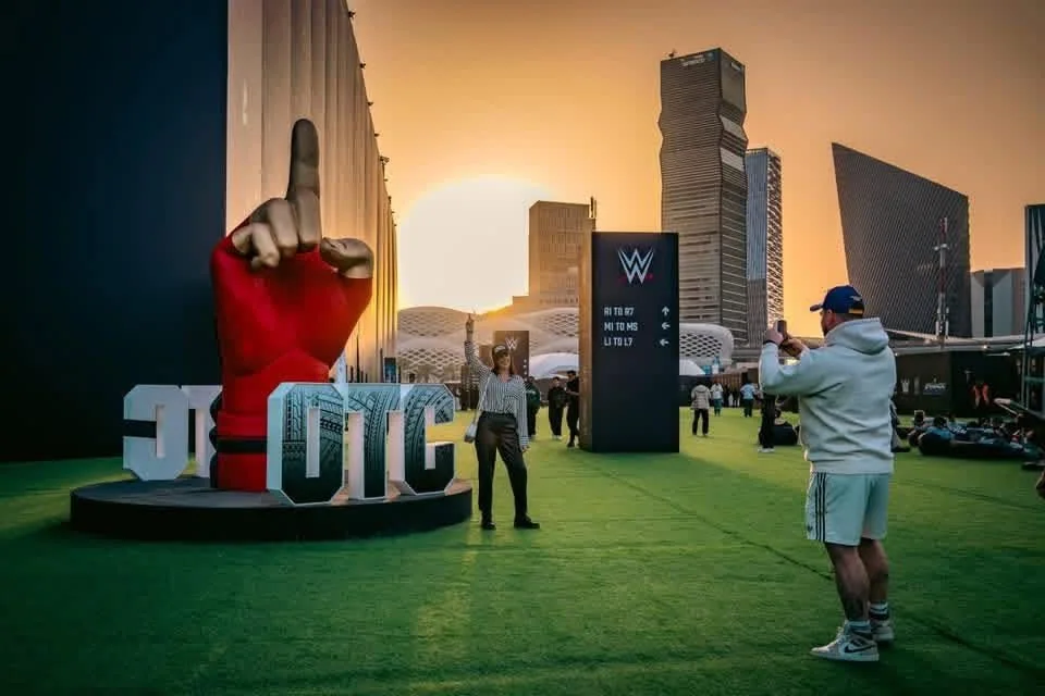 Animation photo dans la Fan Zone WWE