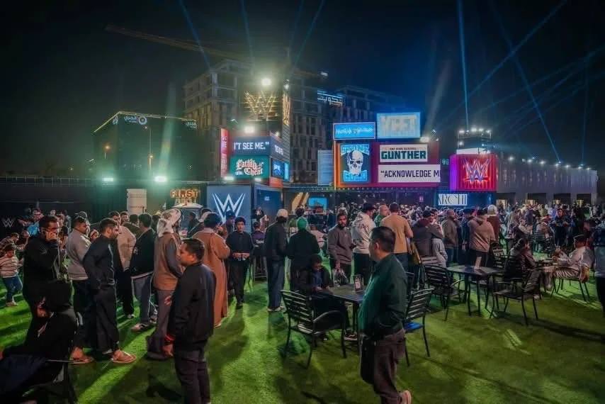 Vue générale de la Fan Zone WWE à Riyadh