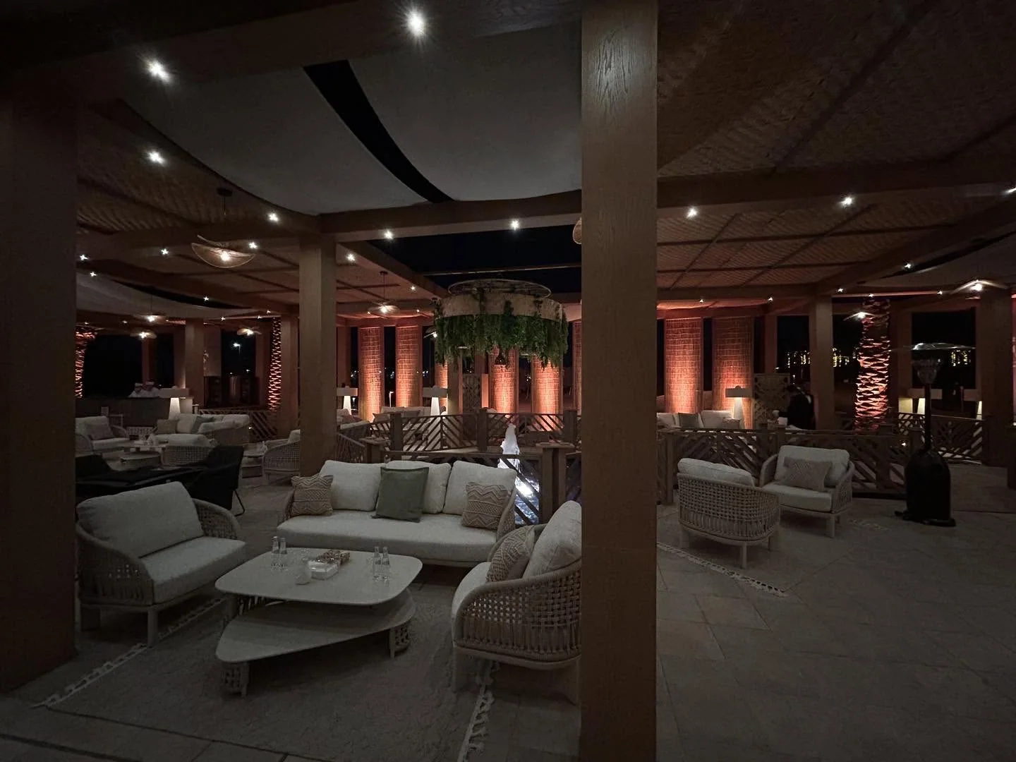 Lounge intérieur éclairé