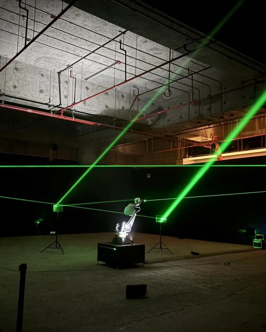 Installation laser au Noor Festival 2025